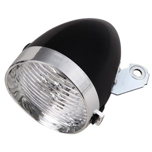 Phare de vélo Antuke 3LED, lumière avant étanche IPX4, lampe LED en plastique noir et argent pour la conduite nocturne - Product Image 5