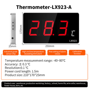 LX923 Compteur de température numérique de haute précision avec <span class=keywords><strong>sonde</strong></span> étanche pour usage domestique dans la <span class=keywords><strong>piscine</strong></span> Sauna Aquarium Utilisation - Product Image 3