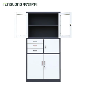 Classeur moderne à 4 portes en acier à 3 tiroirs réglables pour la maison, le bureau, l'école, l'hôpital et l'appartement. - Product Image 3