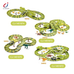 Chengji Puzzle piste voitures bricolage assemblage Rail voiture jouets fente jouets déformation catapulte bloc de construction dinosaure piste voiture - Product Image 6
