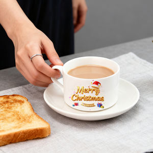 Set di Tazze da Caffè in Ceramica Topjlh con Cucchiaio e Piattino, Supporti per Sublimazione, Personalizzabili con Logo, per Caffetterie, Regali Aziendali, Stoviglie all'Ingrosso - Product Image 6