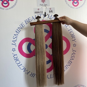 ต่อผมจากรัสเซีย # ผมต่อแบบเคราตินชนิดปลายแบนมองไม่เห็น 4 เส้น รุ่น M4/22 แบบ Pre-Bonded ผสมผมแท้สี 4/22  จัดเรียงเกล็ดผม - Product Image 3