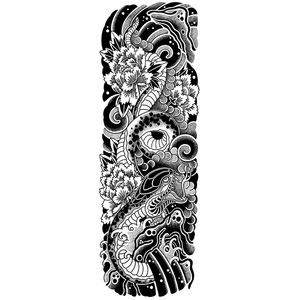 Últimos 15 días arte corporal Sexy brazo completo Oriental cereza <span class=keywords><strong>pierna</strong></span> temporal Semi permanente tinta tatuaje <span class=keywords><strong>hombre</strong></span> flor brazo tatuaje pegatinas - Product Image 6