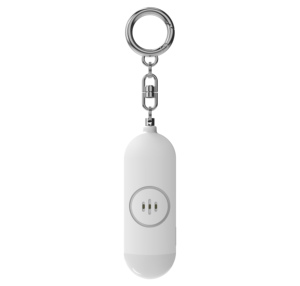 Alarme de sécurité personnelle compacte 130 dB, sirène puissante rechargeable par USB, porte-clés anti-perte, dispositif d'alerte SOS pour les voyages - Product Image 1