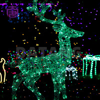 Sculpture lumineuse de renne creuse IP65 pour la décoration extérieure de Noël et les décorations commerciales de fêtes