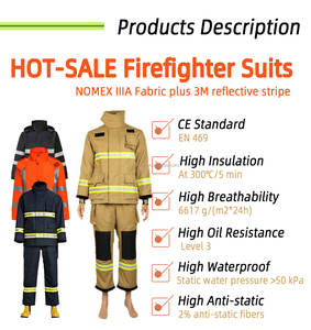 Combinaison ignifuge de haute qualité jaune anti-chaleur pour <span class=keywords><strong>pompiers</strong></span>, conforme aux normes EN469 et NFPA, équipement de lutte contre l'incendie Nomex - Product Image 4