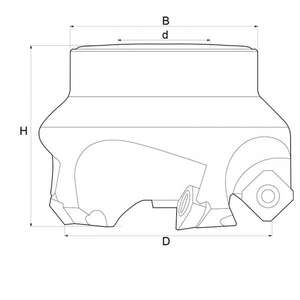 FERVI - F303/080 Fraise à surfacer 45 ° avec raccord à manchon-EAN 8012667182571 POWER TOOLS ACCESSOIRES - Product Image 2