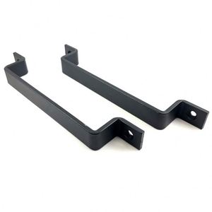 WEKIS <b>10</b>" <b>12</b>'' Matte Black Frosted Modern Barn Door Handle Pull Set Steel Hardware for Warehouse Workshop Apartment Sliding - Product Image 5