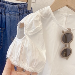 Ropa Infantil de Verano, Nuevo Conjunto de Mezclilla para <span class=keywords><strong>Niñas</strong></span>, Camisa con Camisola y Pantalones Anchos de Pierna, Conjunto de Tres Piezas, Venta al por Mayor para <span class=keywords><strong>Niñas</strong></span> - Product Image 4