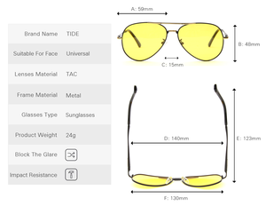 Gafas <span class=keywords><strong>de</strong></span> <span class=keywords><strong>sol</strong></span> clásicas <span class=keywords><strong>de</strong></span> metal con doble puente, gafas <span class=keywords><strong>de</strong></span> <span class=keywords><strong>sol</strong></span> unisex para conducir <span class=keywords><strong>de</strong></span> día y <span class=keywords><strong>noche</strong></span>, en stock - Product Image 6