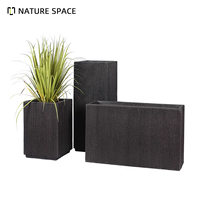Jardinières rectangulaires en fibre de verre, grandes et hautes, écologiques, légères, pour clôtures de jardin et pots de fleurs