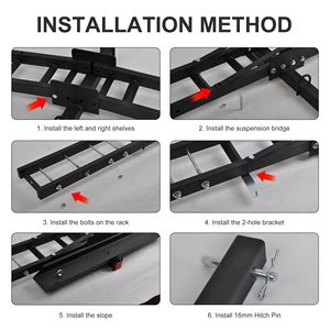 Personnalisable 500 Lbs Heavy Duty Car Suv Back Rear Trailer Hitch Mount Motorbike Motorcycle Carrier Rack - Product Image 5