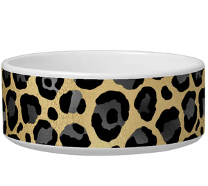 Ceramic <span class=keywords><strong>Leopard</strong></span> Pattern Round Custom Eco-friendly Gift Cat <span class=keywords><strong>Dog</strong></span> Alimentador Pet Bowl <span class=keywords><strong>Leopard</strong></span> Animal 2 Tema Pet Bowl - Product Image 3
