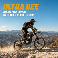Prêt à être expédié, Surron Ultra Bee DDP USA UK AU, puissance de pointe de 21,5 kW, couple de 520 Nm, moto électrique tout-terrain légère de 92 kg, en stock