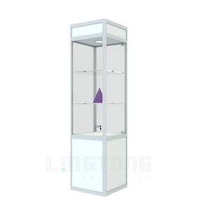 Vitrines <span class=keywords><strong>de</strong></span> magasin <span class=keywords><strong>de</strong></span> détail, utilisées pour les expositions, comptoirs modulaires en extrusion <span class=keywords><strong>de</strong></span> profilés en forme <span class=keywords><strong>de</strong></span> <span class=keywords><strong>quart</strong></span> <span class=keywords><strong>de</strong></span> cercle, vitrines en verre - Product Image 2