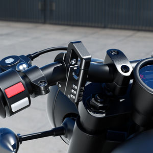 Cerradura de <span class=keywords><strong>casco</strong></span> de aleación de aluminio, llave antirrobo, contraseña de 3 dígitos, alta seguridad, portátil, ligero, cable de acero grueso de 5mm - Product Image 4