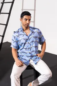 เสื้อเชิ้ตผู้ชาย Bleu Prime ผ้าฝ้าย 100% แขนยาว คอปกติดกระดุม แห้งเร็ว ระบายอากาศดี เหมาะสำหรับฤดูร้อน รับผลิตแบบ OEM - Product Image 3
