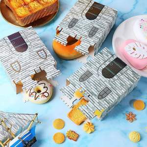 12 boîtes à cadeaux en forme de château, décorations de fête médiévale, boîtes à cadeaux en <span class=keywords><strong>carton</strong></span>, château de chevalier, <span class=keywords><strong>princesse</strong></span>, boîte à bonbons pour la décoration de fête - Product Image 4