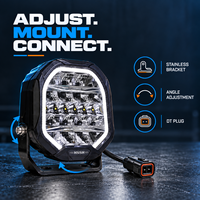 HSSH Nouveau phare LED de 9 pouces 270W à faisceau combiné blanc ambre DRL IP69K étanche pour camion SUV 4x4