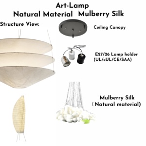 Silk Cone Pendant Light, Modern <strong>Office</strong> <strong>Lighting</strong> <strong>Fixture</strong> on Sale - Product Image 5