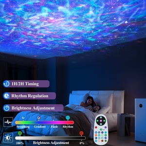 Aurora RGB Smart Lamp Speaker ABS Modern <b>LED</b> Night Light with Touch Control Kids Bedroom Music Player Star Light <b>Projector</b> - Product Image 6
