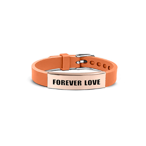 Vòng tay silicon khắc laser thép không gỉ cá nhân hóa Ywganggu Custom Jewelry Forever Love, quà tặng gia đình, unisex - Product Image 3