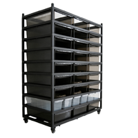 Système d'élevage de serpents multi-niveaux efficace avec chauffage intégré pour une croissance optimale