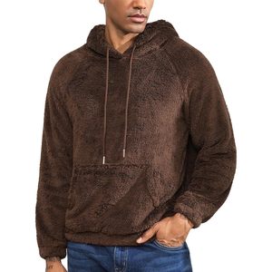 FOXA Sweat à capuche doux pour homme, pull en sherpa, sweat-shirt chaud pour l'automne et l'hiver, pull moelleux à manches longues, décontracté - Product Image 1