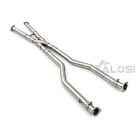 Pour Lexus ISF RCF 5.0L, échappement intermédiaire haute performance en acier inoxydable 304, système d'échappement avec section intermédiaire en Z intégrée