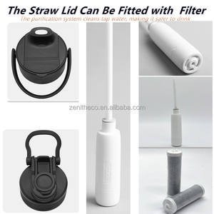 Nouvelle gourde isotherme à double paroi en acier inoxydable avec filtre à charbon, 890 ml, couleur personnalisée, anti-fuite, sans BPA, écologique, 2025 - Product Image 2