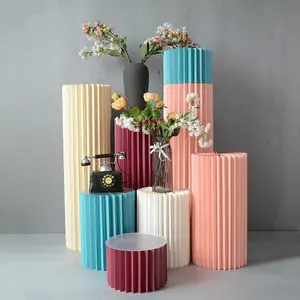 13layer Honeycomb Cylinder Wedding Table Name Decoration Folding Column Guide Thin Cylindrical Paper Roman Dessert Display