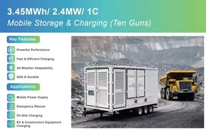 Système de charge solaire portable 106 kWh 80 kW 1C, système de stockage d'énergie pour le sauvetage des véhicules avec CE/FCC/ISO - Product Image 5