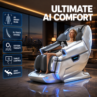 Fauteuil de massage à ondes sonores pour tissus profonds 135 cm avec rail SL, rouleau de massage des pieds, raclage et chauffage constant pour la récupération sportive et le soulagement de la douleur
