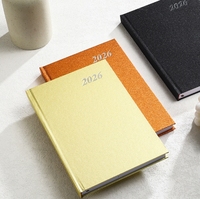 Agenda annuel 2026 Mini carnet A5 - Couverture en papier à feuilles mobiles Calendrier avec fonctionnement manuel efficace pour une durabilité accrue