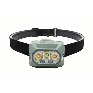 Lampe frontale industrielle rechargeable à double source d'énergie, à intensité variable en continu, <span class=keywords><strong>avec</strong></span> triple LED et capteur <span class=keywords><strong>de</strong></span> mouvement pour chantier - Product Image 3