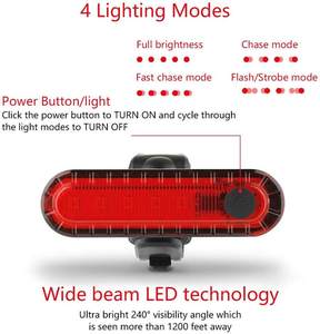 Đèn xe đạp LED USB sạc lại được, bộ đèn trước sau cho xe đạp leo núi, đèn pha, đèn pin, đèn xe đạp - Product Image 5