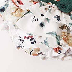 Neugeborenes Baby Kleid 12-18 Monate Säuglings kleidung Blumen Rüschen ärmel Sommer Stram pler Outfits - Product Image 6
