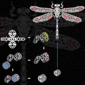 <span class=keywords><strong>Piececool</strong></span> libellule modèle métal insecte <span class=keywords><strong>3D</strong></span> métal Puzzles pour adultes bricolage à la main assemblage fête des pères nouveauté cadeaux - Product Image 2