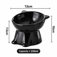 Bol en céramique surélevé et incliné pour chat, anti-vomissement, protection du cou, antidérapant, pour chaton - Vente en gros