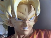 Estatua de Busto de Goku Super Saiyan de Dragon Ball Z, Tamaño Real 1:1, Alta Calidad, Resina y Fibra de Vidrio, Figura Coleccionable de Anime, Decoración