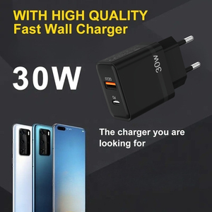 Cargador de Pared de Carga Rápida con Doble Puerto PD QC3.0 de 30 W, Enchufe <span class=keywords><strong>para</strong></span> UE y Reino Unido, <span class=keywords><strong>para</strong></span> Teléfono Móvil, <span class=keywords><strong>AirPods</strong></span>, Switch, <span class=keywords><strong>iPad</strong></span> - Product Image 6