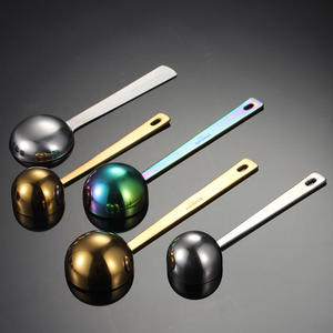 Cuchara medidora de metal con mango largo de 15ml, 20ml, 30ml, logotipo personalizado, cuchara de café dorada de acero inoxidable 304, venta al por mayor - Product Image 6