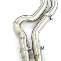 Pipa Tengah Panjang Sama MPER T304 Stainless Steel Untuk Sistem Knalpot BMW M3 G80 G81 M4 G82 S58 Suara Balap Bolt On