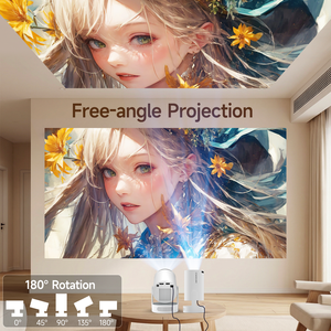 Proyector HY300 Pro+ 2025 720P 290 ANSI Android 14 con Soporte 8K, Corrección Trapezoidal Automática, Enfoque Manual, BT/WiFi, Air Mouse, <span class=keywords><strong>Cine</strong></span> <span class=keywords><strong>en</strong></span> Casa Portátil - Product Image 3