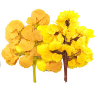 Feuilles artificielles de Populus Euphratica, fleurs en soie, décoration d'automne, aménagement paysager, plantation verte, intérieur/extérieur, vente en gros