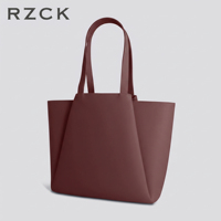 RZCK Minimalistische Vegane Einfarbige Terra Schultertasche Klein/Mittel/Groß 13-15 Zoll Große Kapazität Mehrere Fächer Pendler-Stil