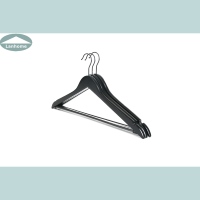 Nouveau style, cintre en bois économique de qualité B, double, avec encoches en U, coloré, pour costumes, pour le salon et les sacs
