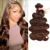 Rambut Manusia Bundel untuk Ekstensi Rambut Frontal Warna Highlight Brasil Lurus Super Double Drawn 100% Virgin # 4 # 2 Warna