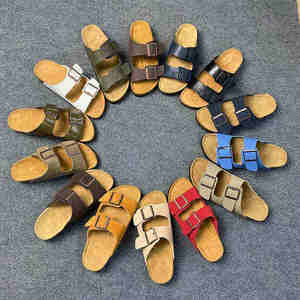 Birkenstocks Alemania importó <span class=keywords><strong>Boston</strong></span> <span class=keywords><strong>Clog</strong></span> Summer Flat Shoes Black Brown Toe Woven Leather con suela blanda Slip-on Fashion Trend - Product Image 2