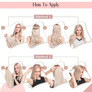 Estensioni per Capelli Halo con Tagli Diversi, Lucidi e Rapidi da Applicare, Stile Carino e Capelli Lunghi, Prezzo di Fabbrica Più Popolare - Product Image 5